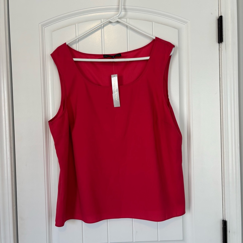 Preston & York Dark Pink Women's Sleeveless Top Size XL NWT